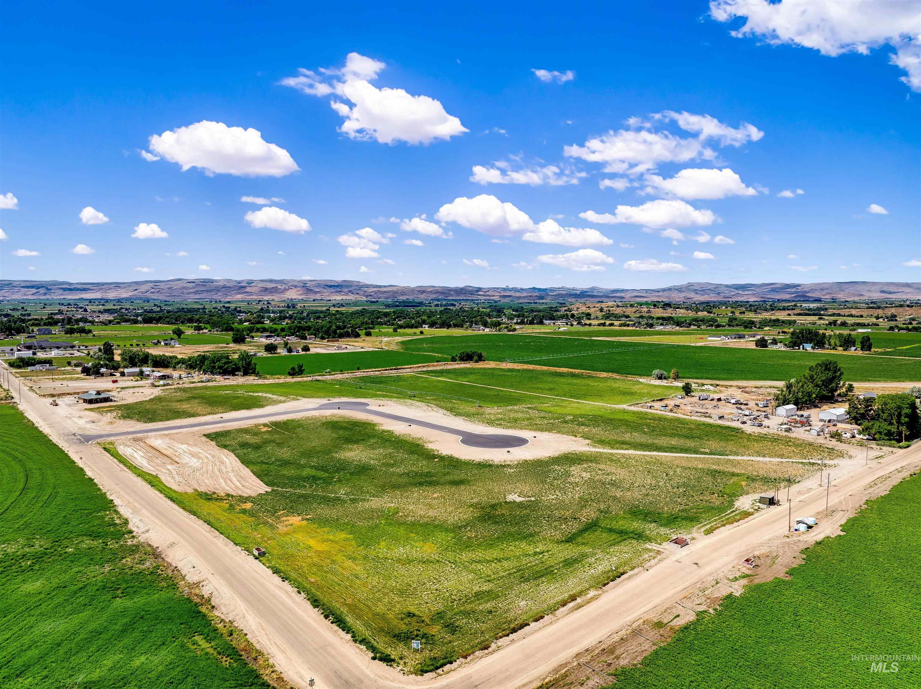 Drone / aerial view of a mountainous background
