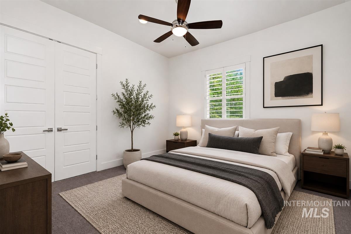 AI Generated staging for secondary bedroom.