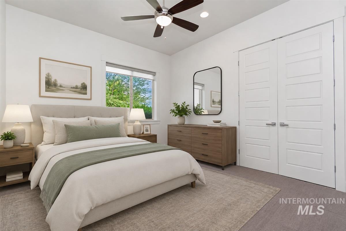 AI Generated staging for secondary bedroom.
