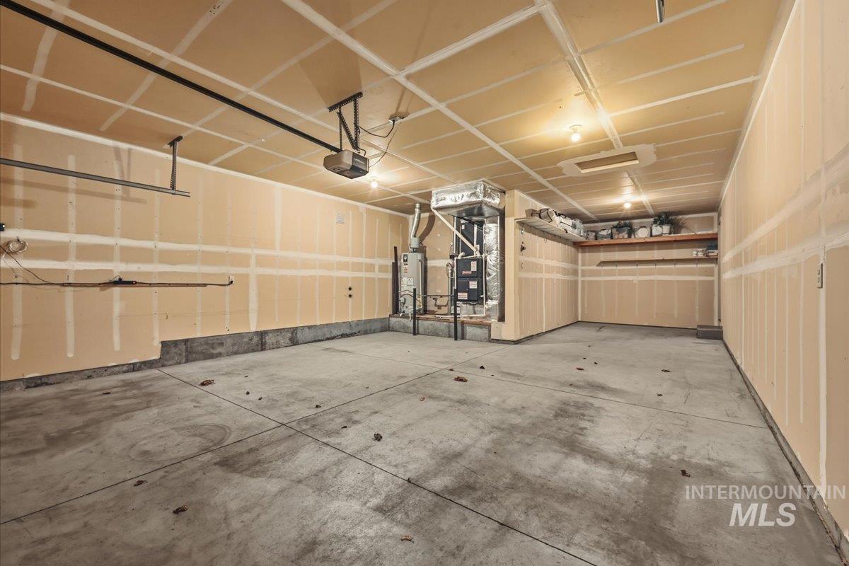 Garage with gas water heater