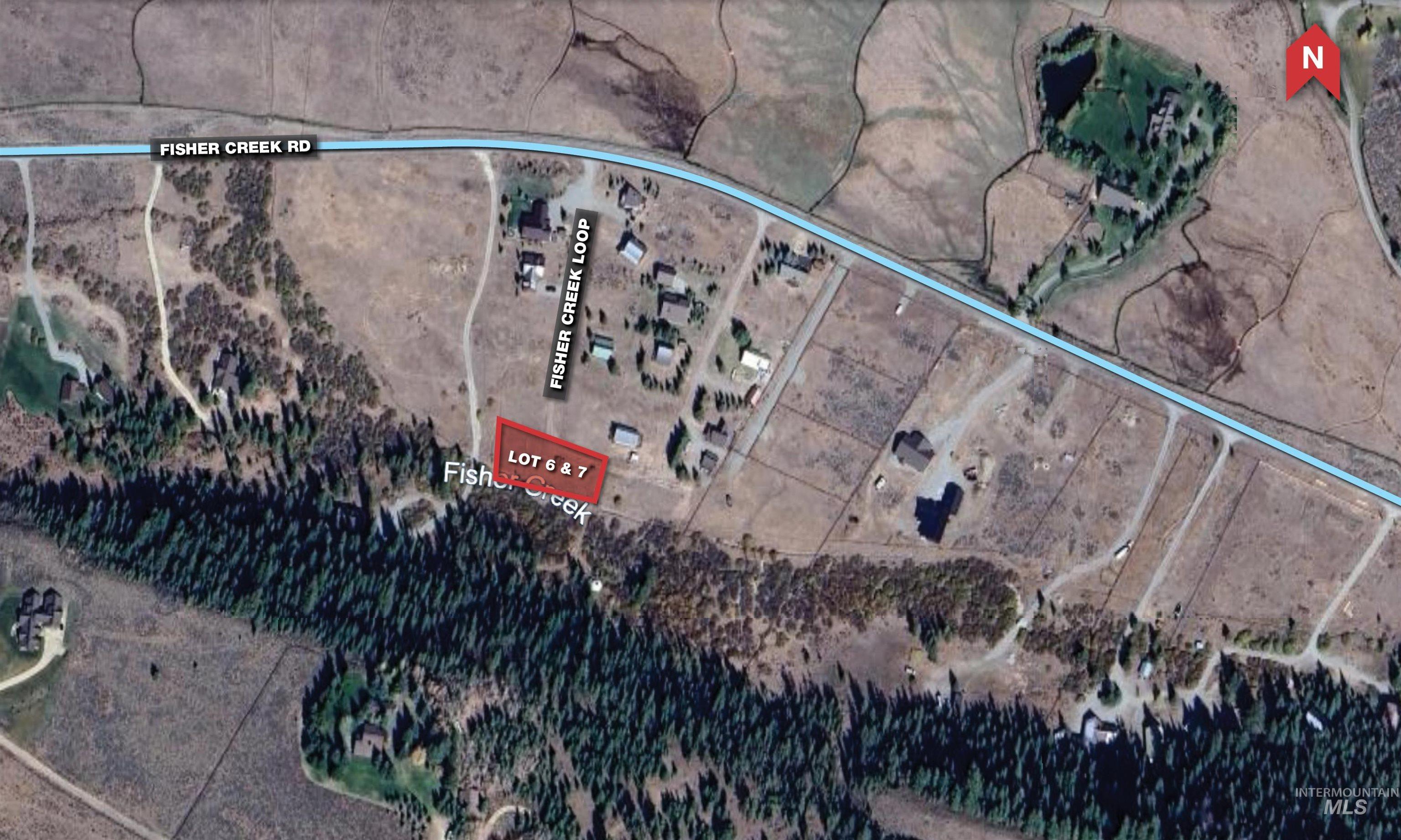 Aerial view of property's location