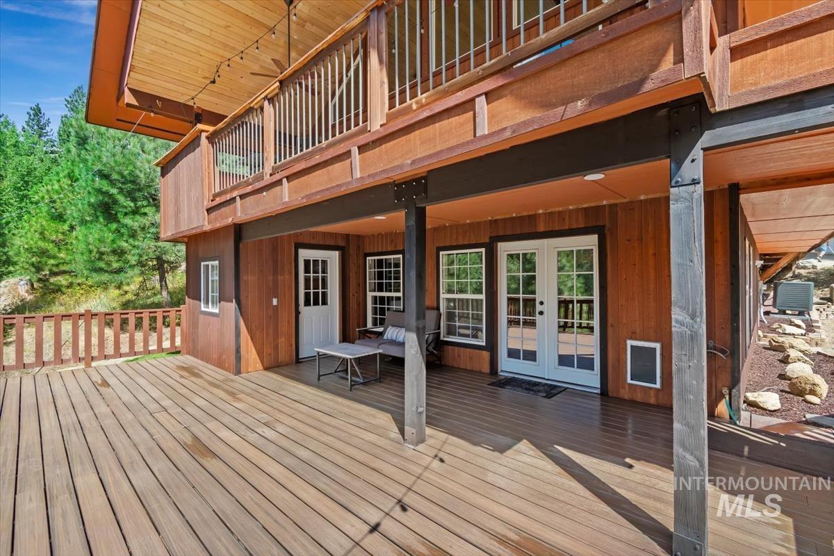 Deck with french doors