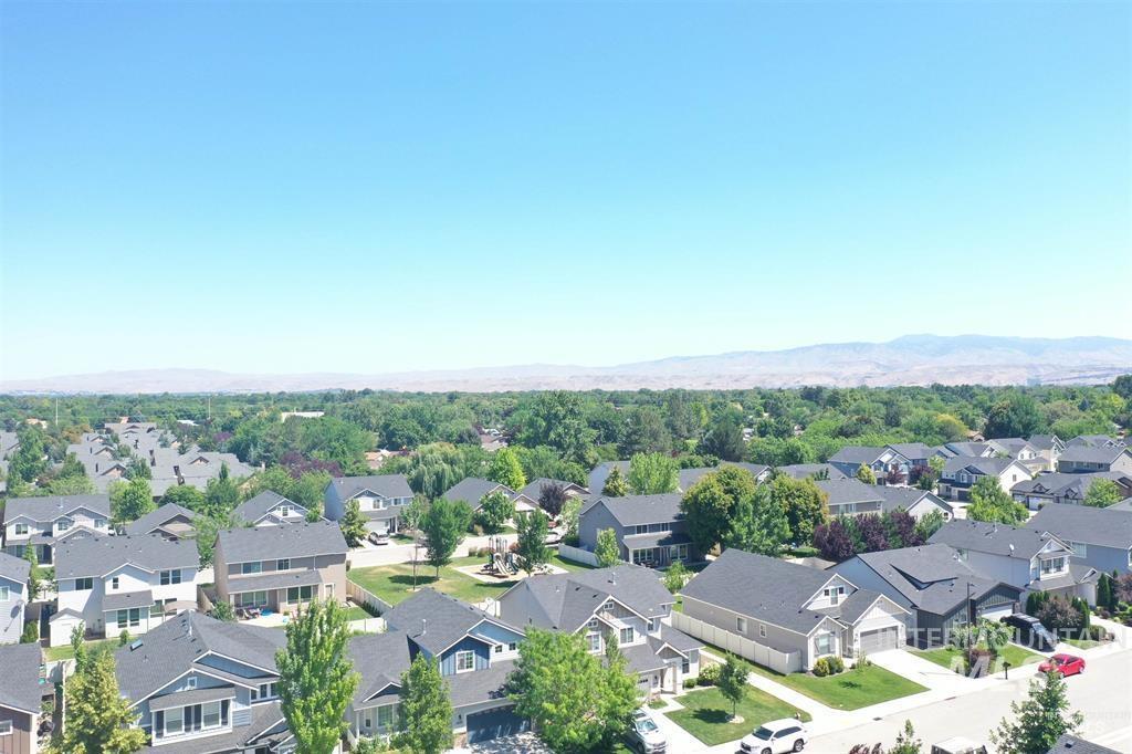 Aerial view of residential area