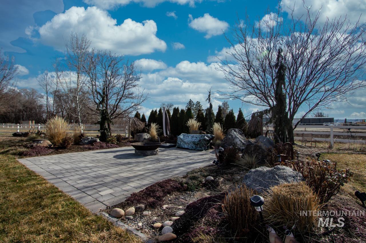 View of patio / terrace featuring a fire pit