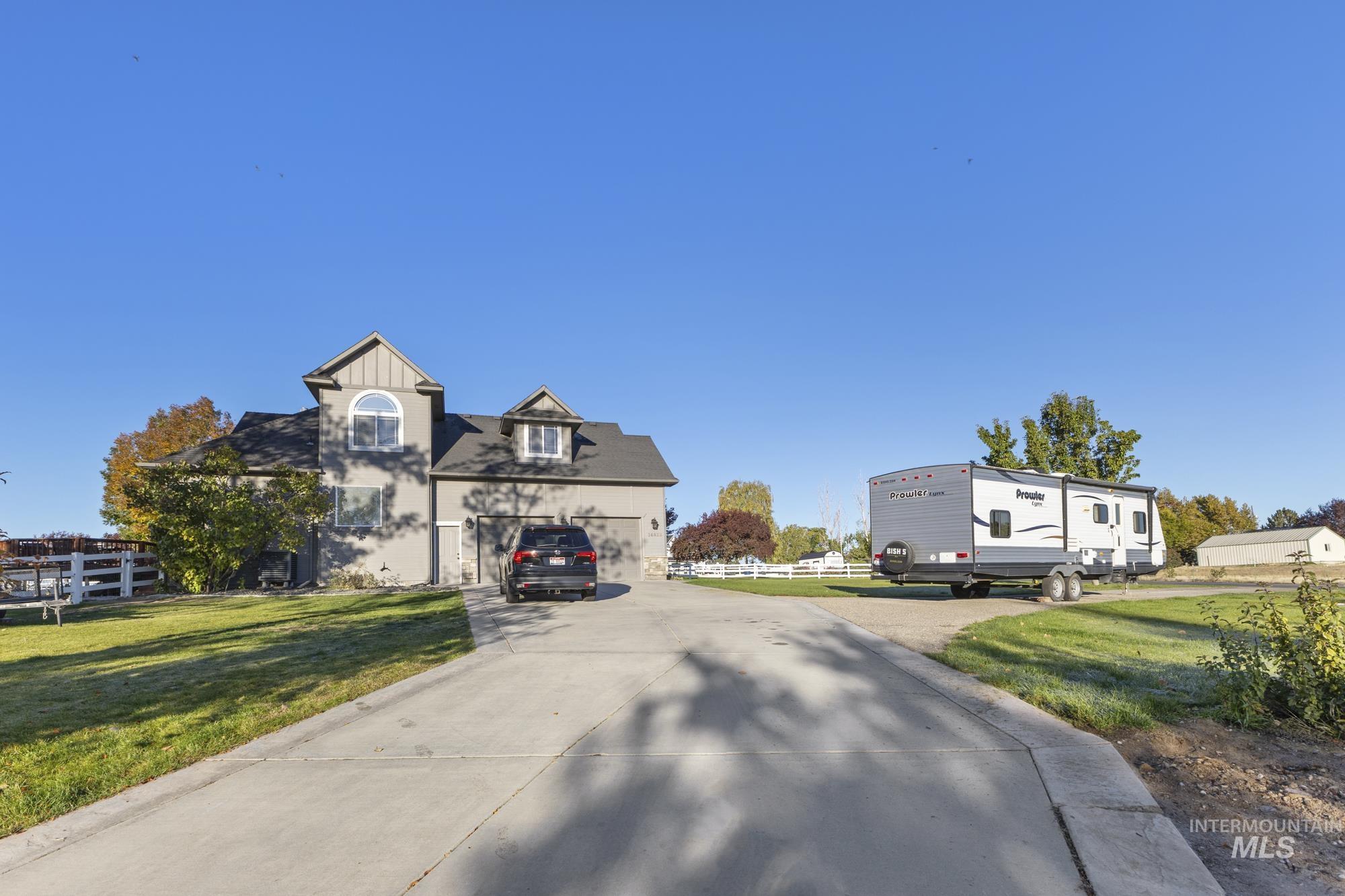 View of concrete driveway