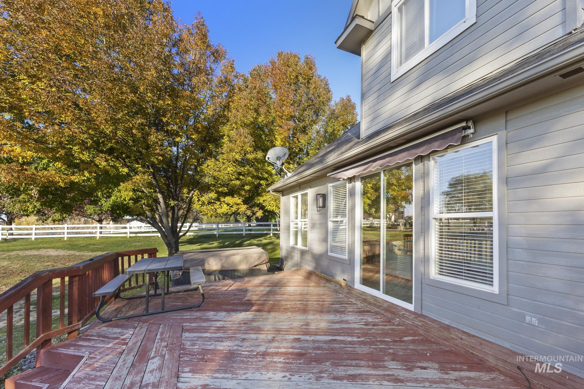 View of wooden terrace