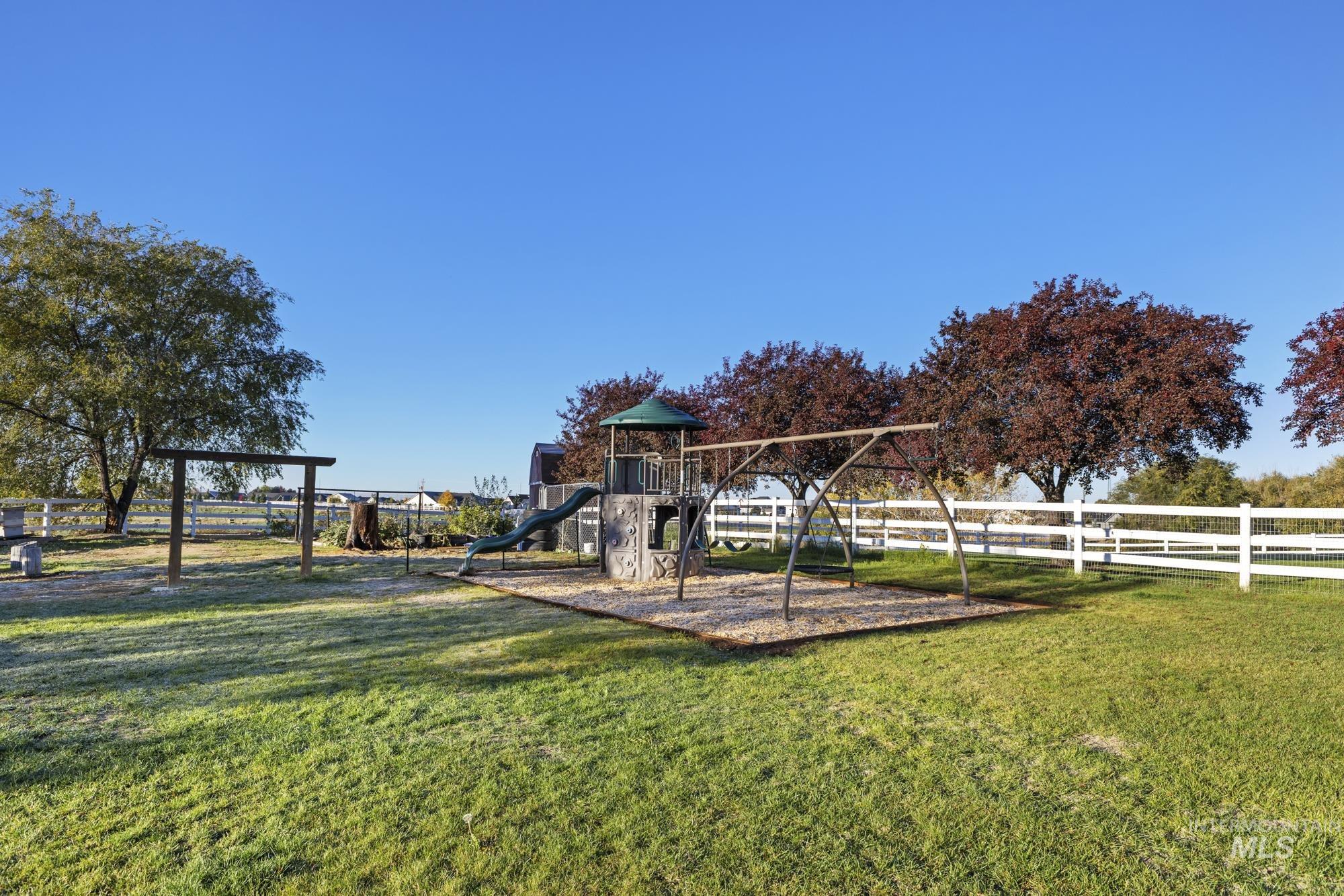 View of community jungle gym
