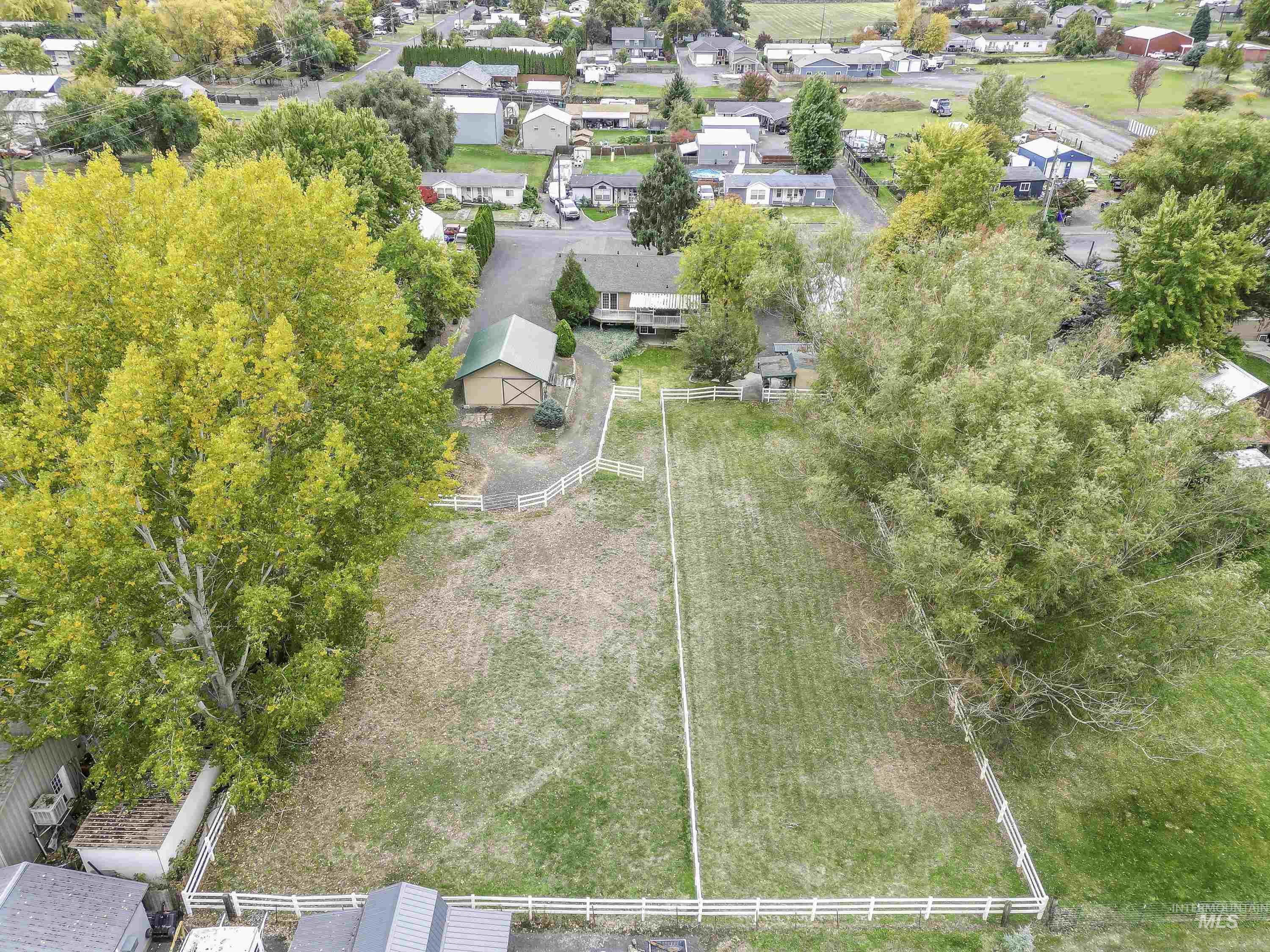 Aerial view of back pastures