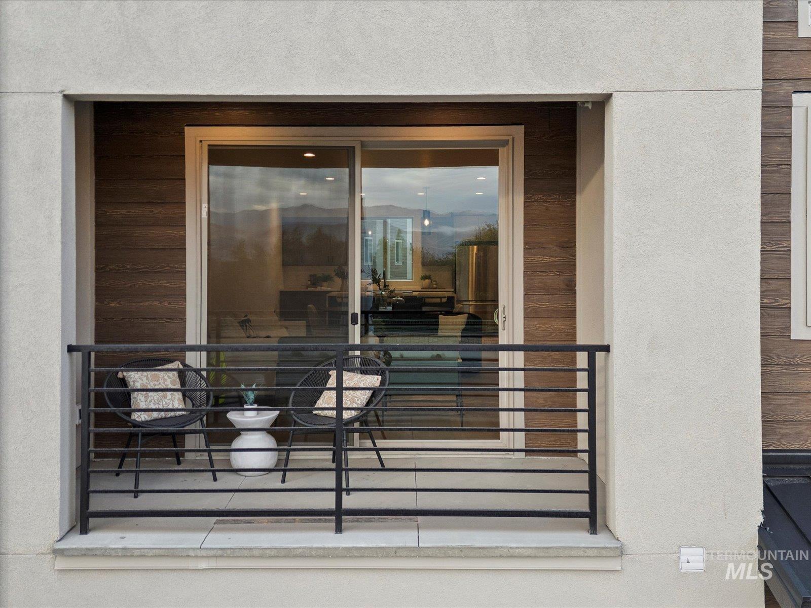 Exterior view of stucco siding