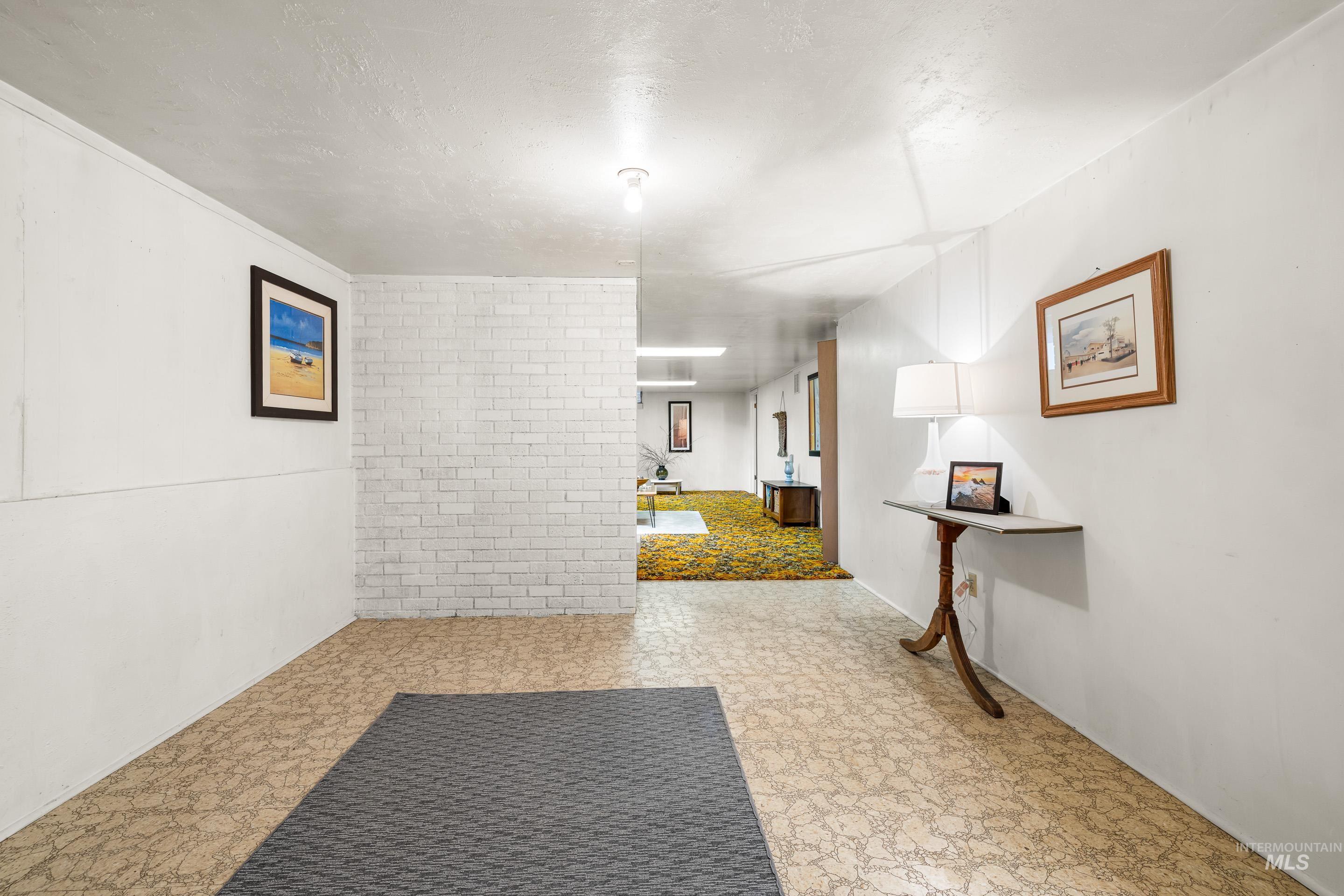 Hall with light flooring