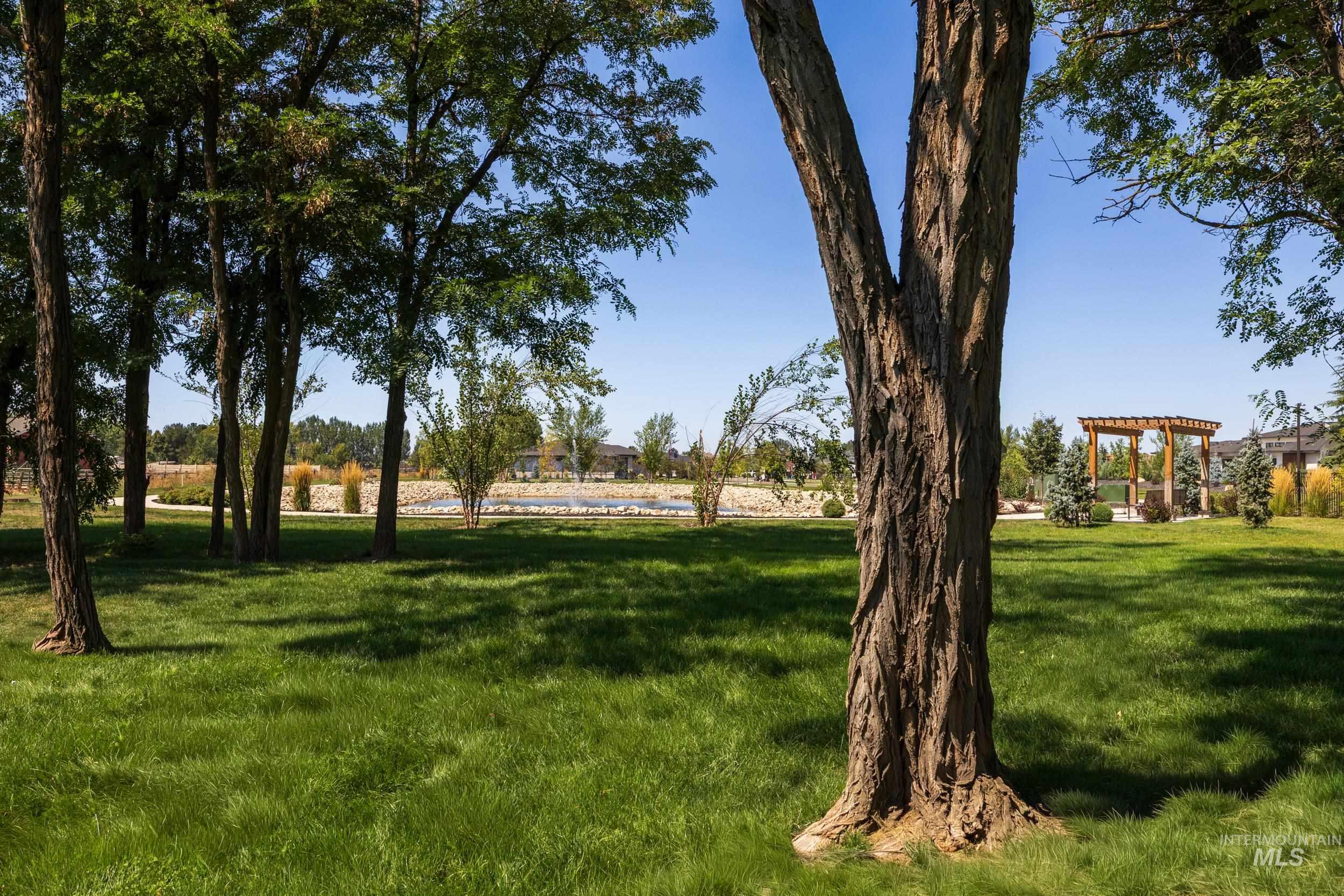 View of home's community with a yard