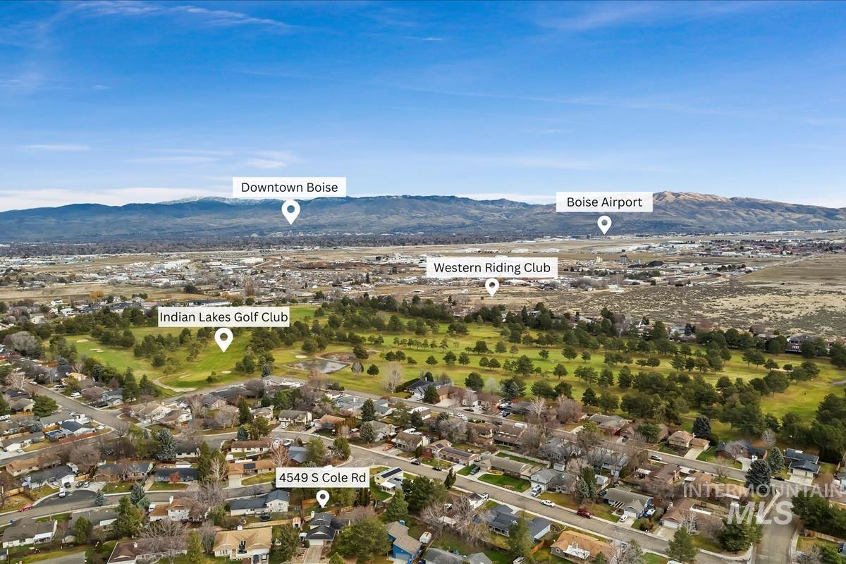Aerial view of property's location