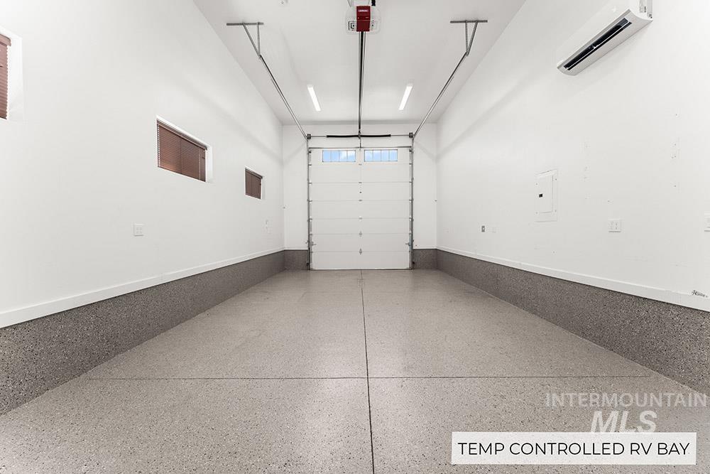 Garage with a wall unit AC