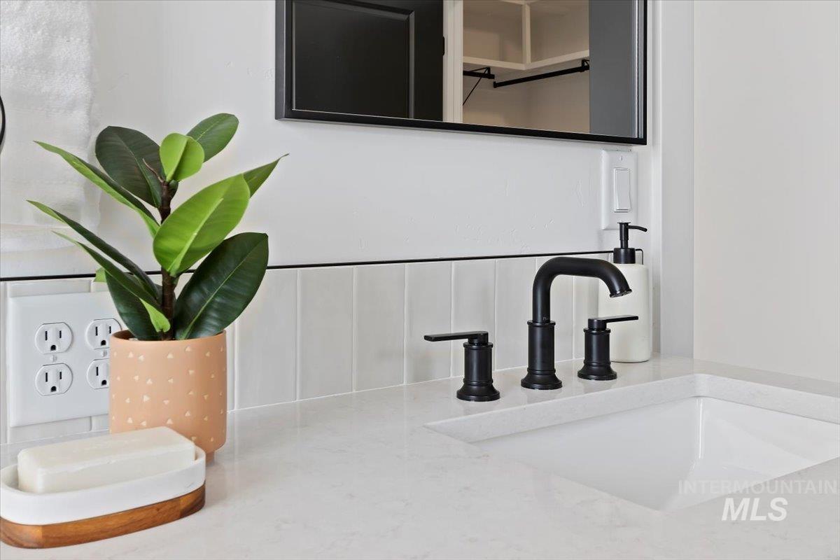 Bathroom view of vanity