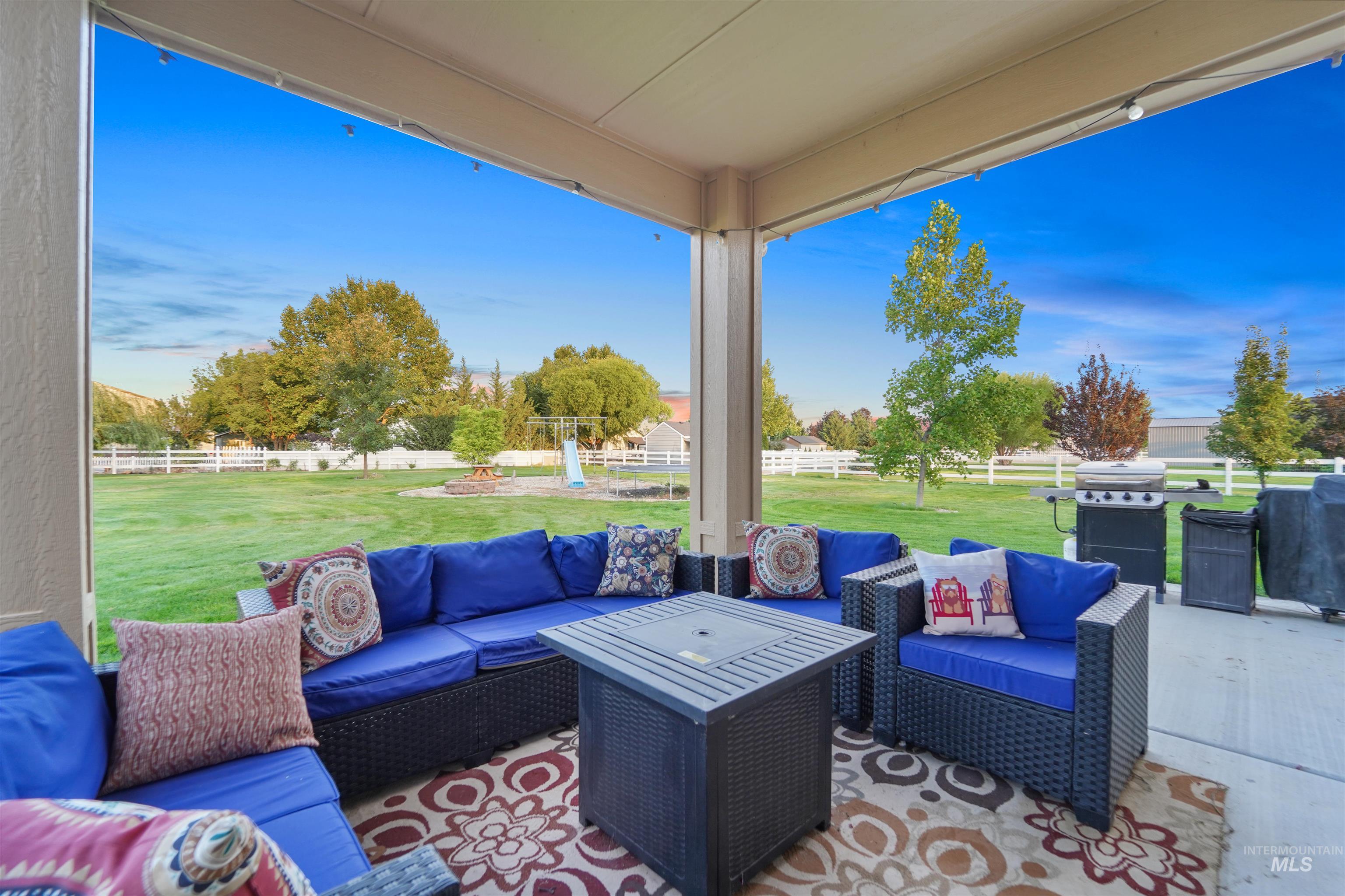 View of patio / terrace with an outdoor hangout area and area for grilling