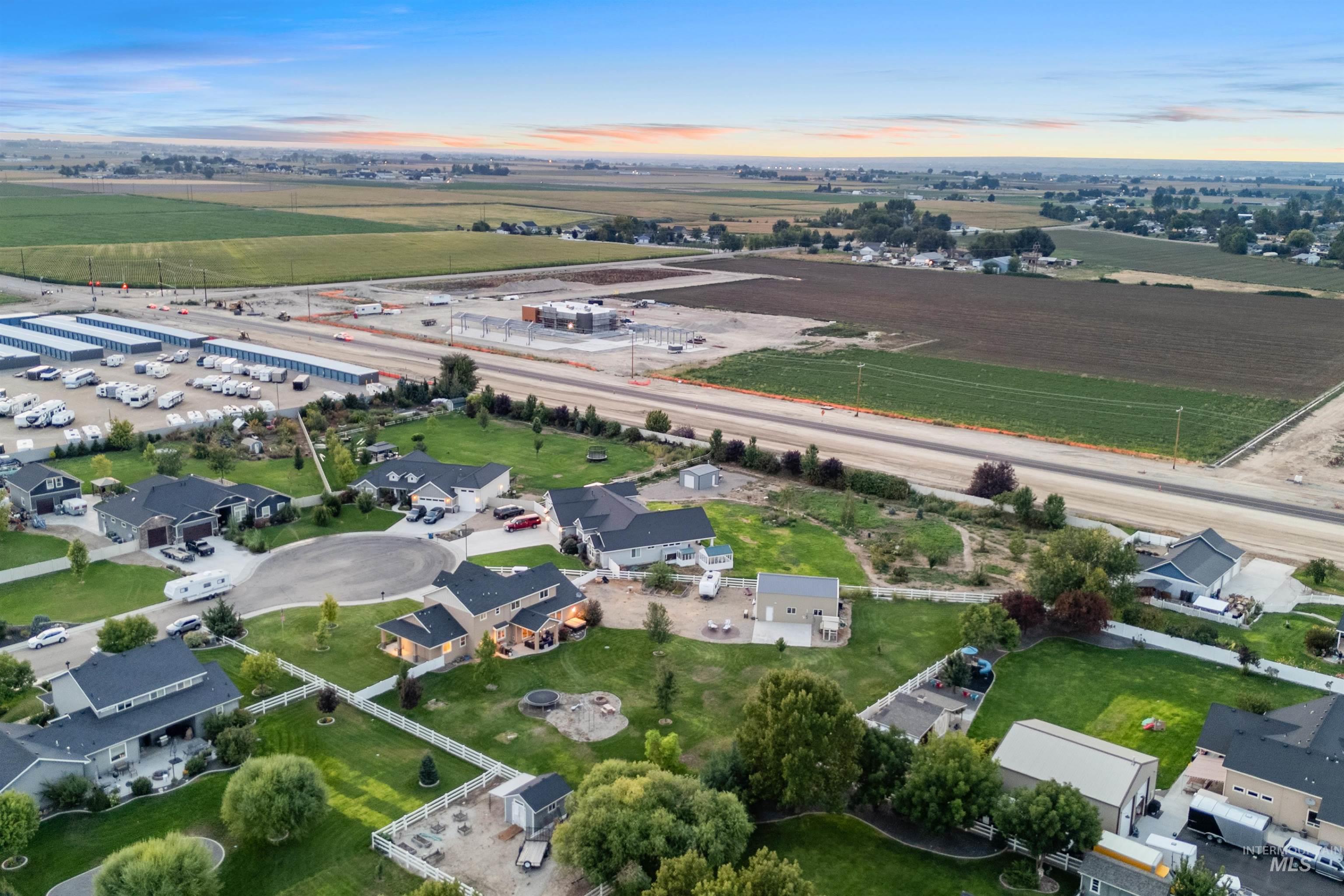 Aerial view of property's location