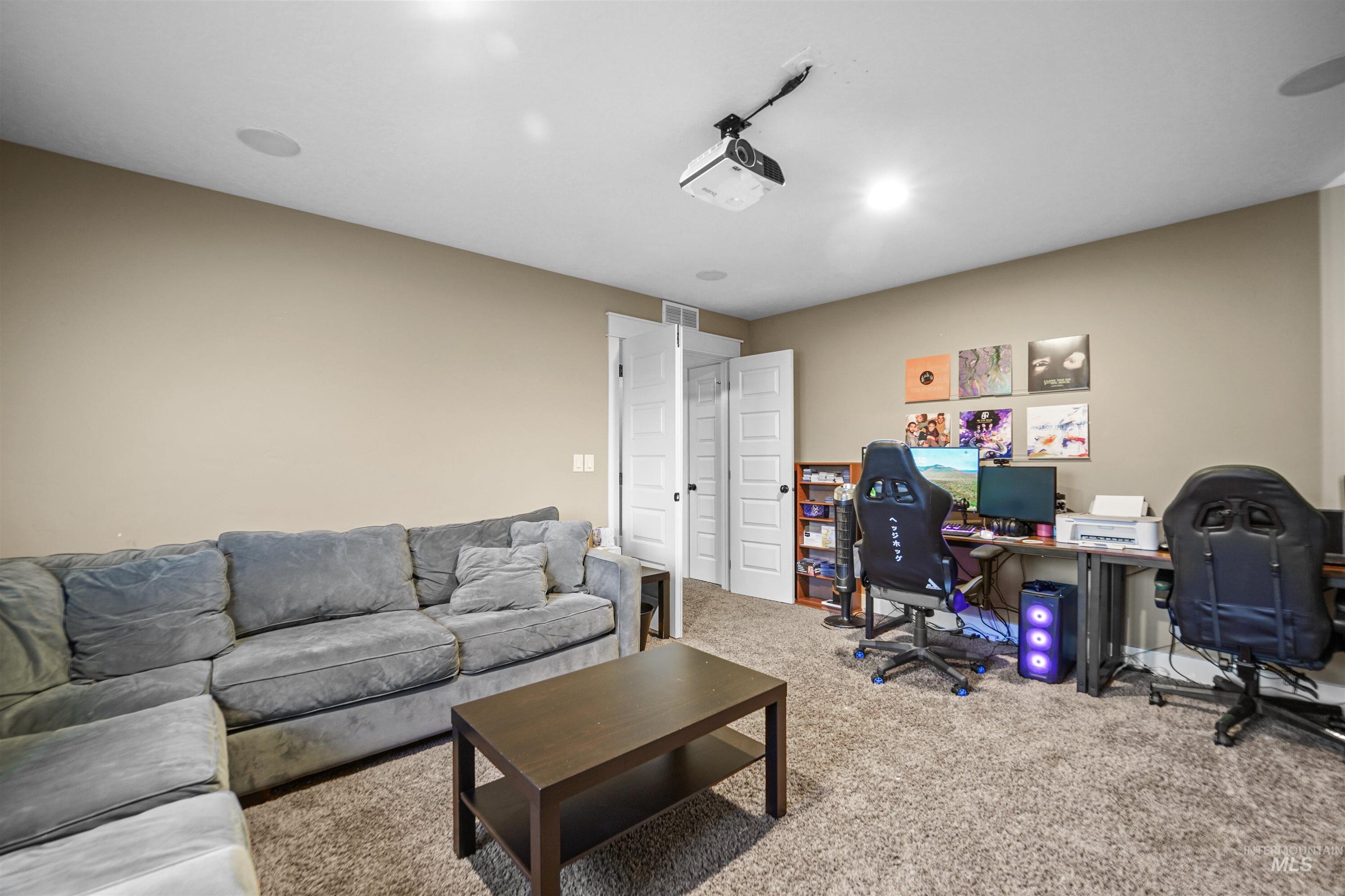 View of carpeted office