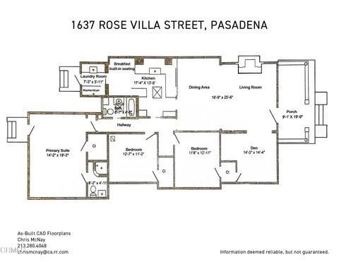 Tiny photo for 1637 Rose Villa Street Street, Pasadena, CA 91106 (MLS # P1-24460)