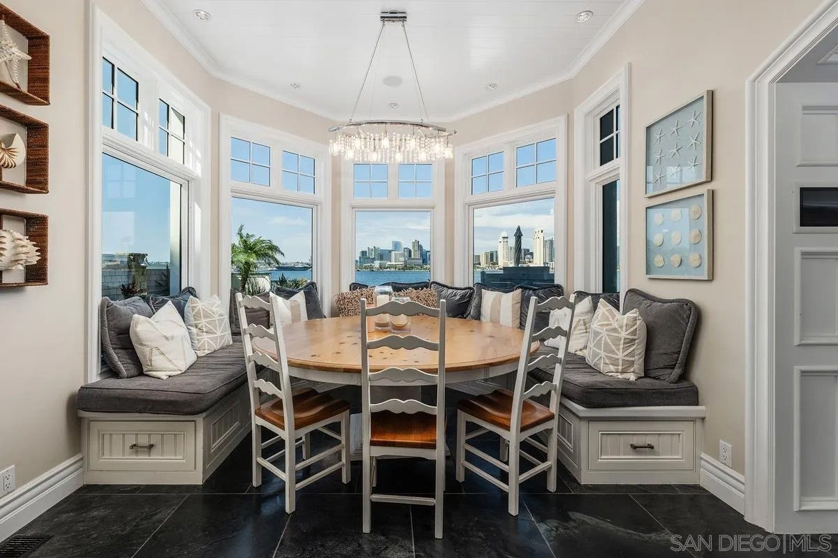 Step through the custom glass front door, etched with the San Diego sk – image 18