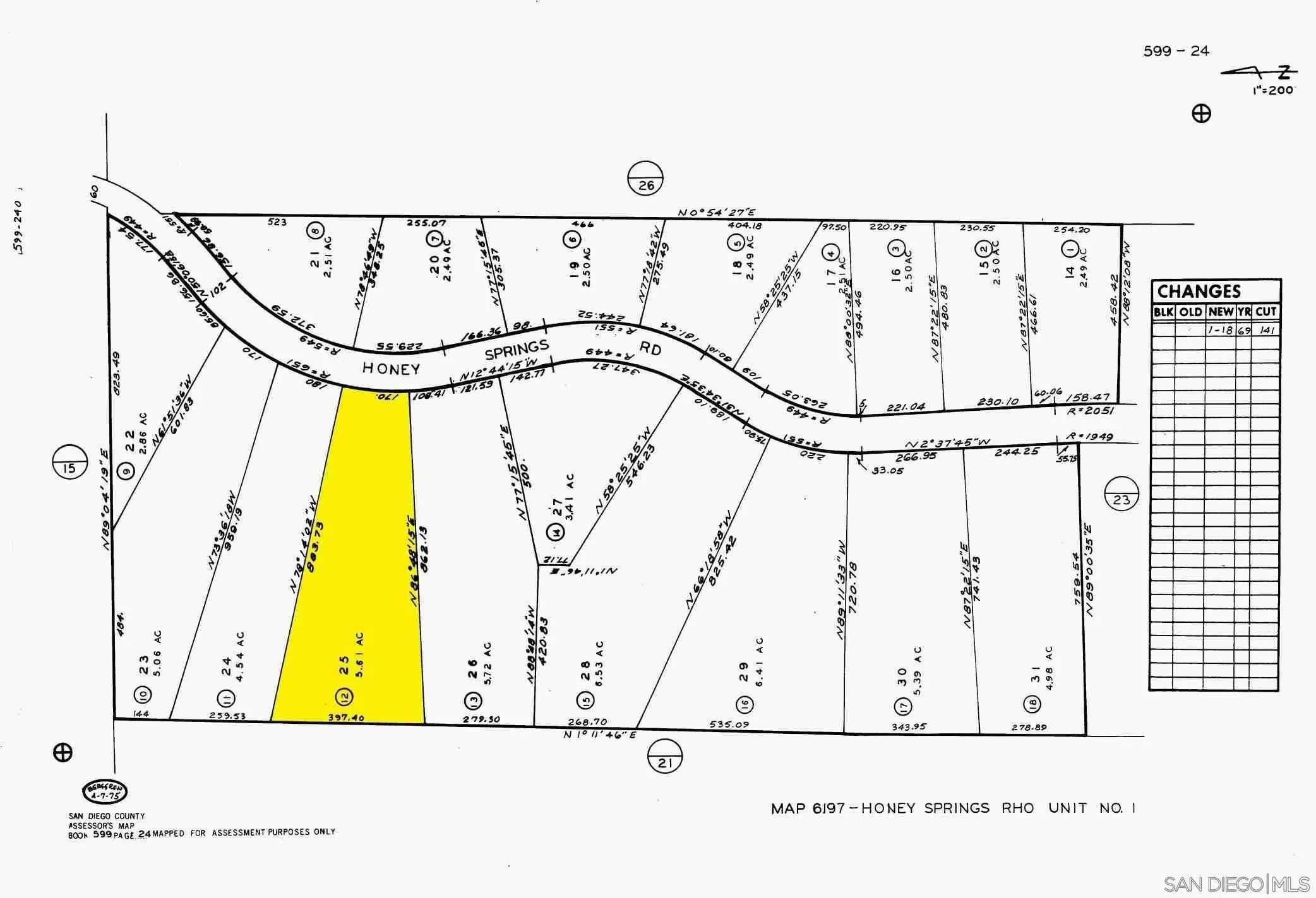 0 Honey Springs rd LOT 25 TR 6197
