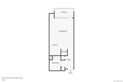 Tiny photo for 1080 Park Blvd #309, San Diego, CA 92101 (MLS # 250042922)