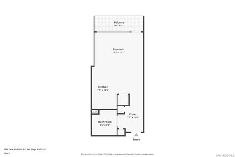 Tiny photo for 1080 Park Blvd #512, San Diego, CA 92101 (MLS # 250038182)