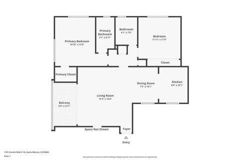 Tiny photo for 1101 Lincoln Boulevard #1A, Santa Monica, CA 90403 (MLS # SR25253914)