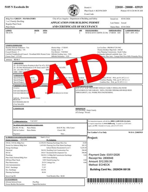 5105 Escobedo Woodland Hills CA 91364