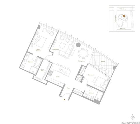 Tiny photo for 888 W E Street #505, San Diego, CA 92101 (MLS # NP25151125)