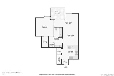 Tiny photo for 800 The Mark Ln #1203, San Diego, CA 92101 (MLS # 250045616)