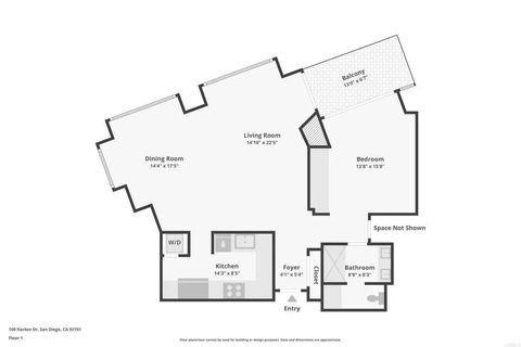 Tiny photo for 100 Harbor Drive #1106, San Diego, CA 92101 (MLS # PTP2505297)