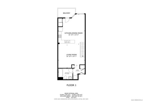 Tiny photo for 1480 Broadway #2609, San Diego, CA 92101 (MLS # 250036611)
