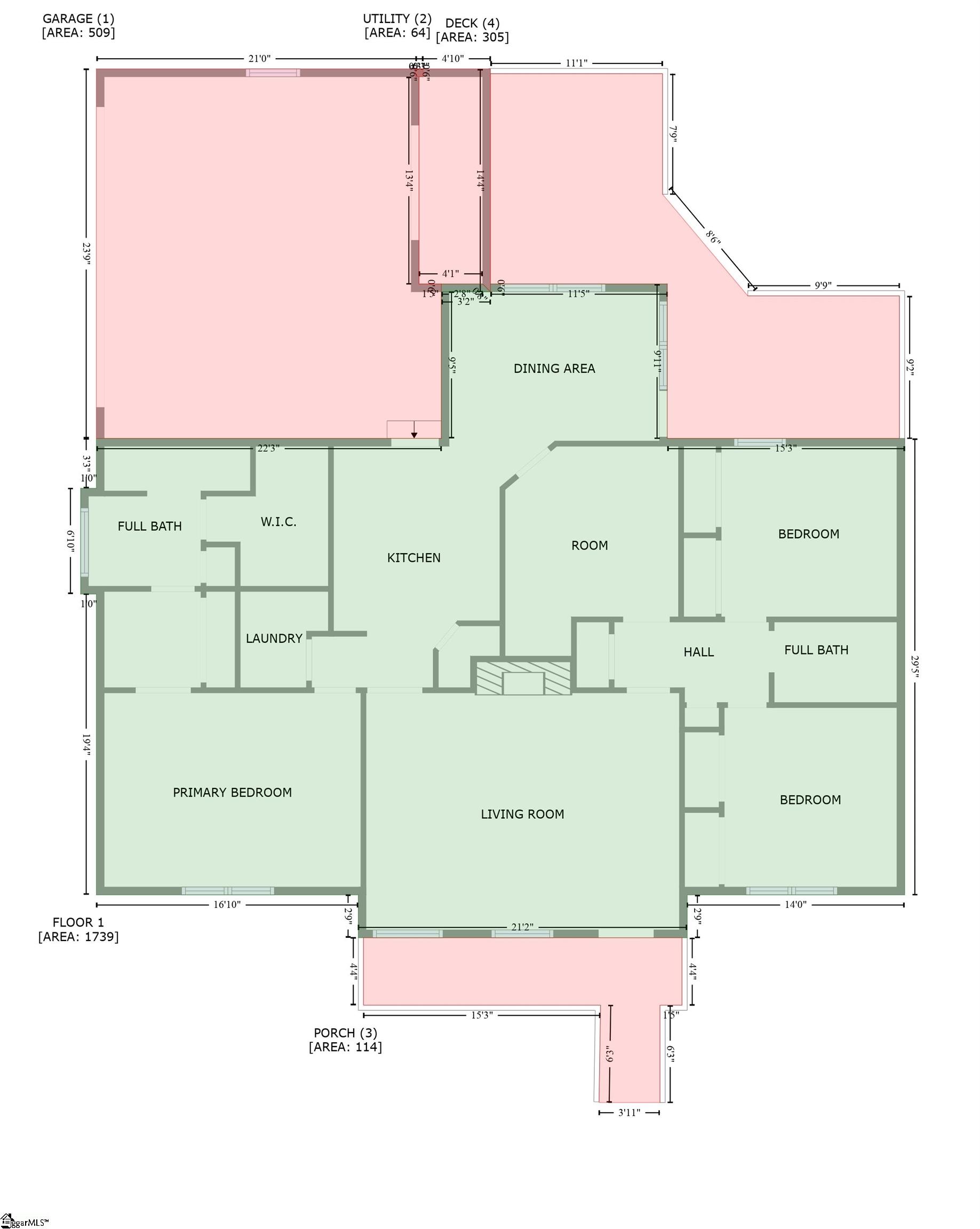 Taylors, South Carolina 29687, United States, 3 Bedrooms Bedrooms, ,2 BathroomsBathrooms,Residential,Active,195706