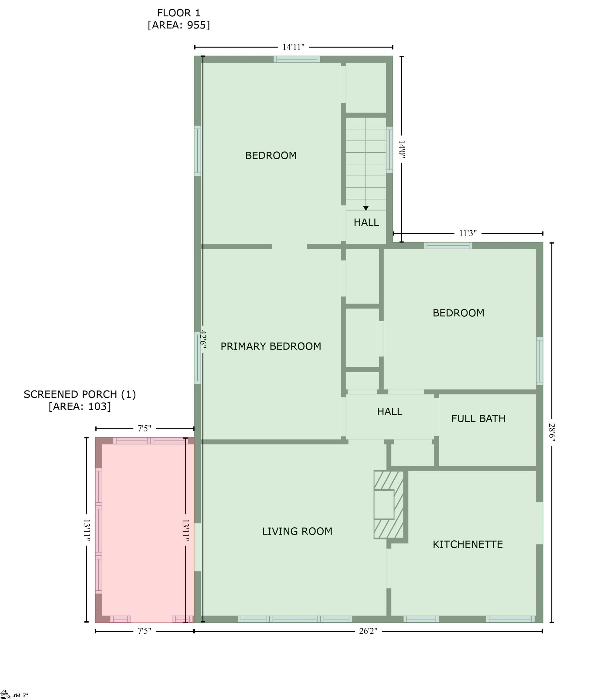 Greenville, South Carolina 29617, United States, 2 Bedrooms Bedrooms, ,1 BathroomBathrooms,Residential,Active,171092