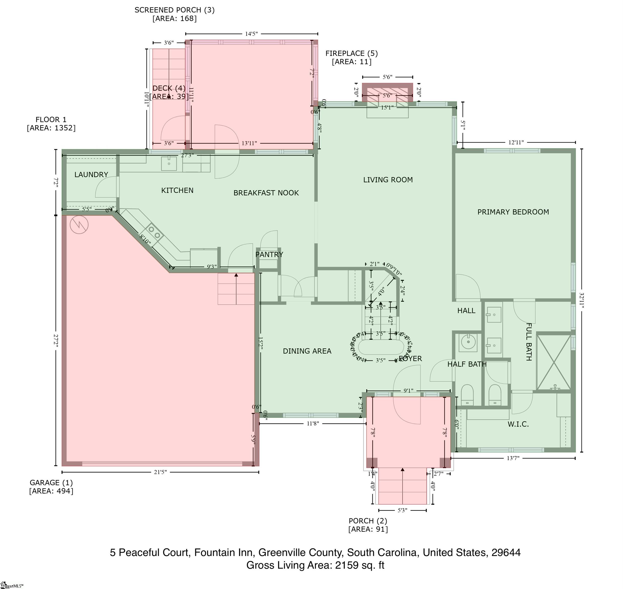 Fountain Inn, South Carolina 29644, United States, 4 Bedrooms Bedrooms, ,3 BathroomsBathrooms,Residential,Active,187851