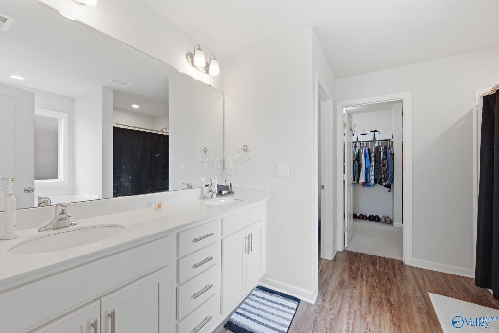Primary bathroom with double vanity