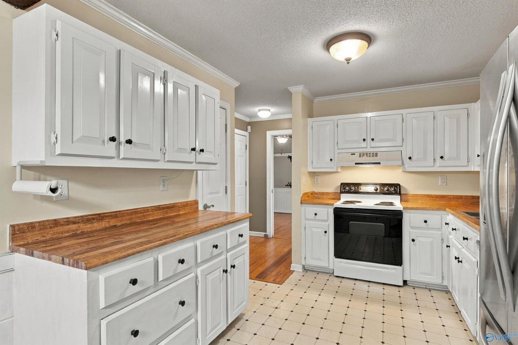 Kitchen with butcher block counters