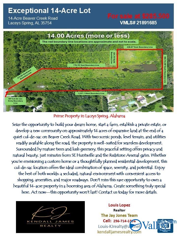 14 Acres Beaver Creek Road, Laceys Spring, Alabama image 2