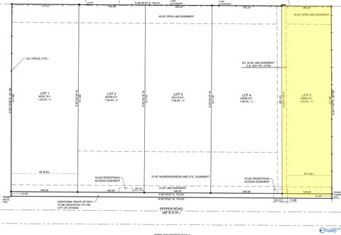Vacant Land For Sale - LOT 5 Pepper Road<br/> Limestone County, Athens, AL 35613