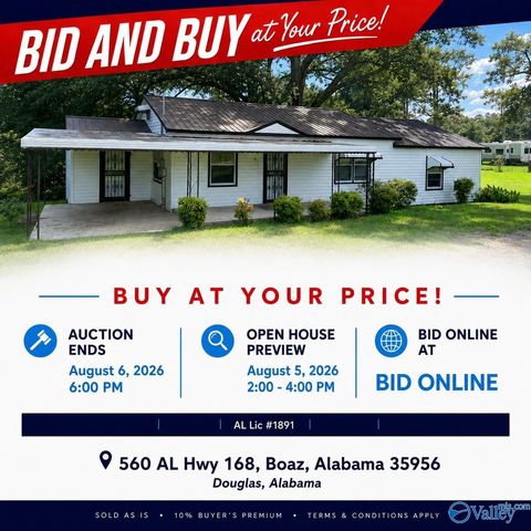 Homes For Sale - 560 Alabama Highway 168<br/> Boaz, AL 35956