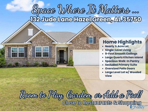 Homes For Sale - 132 Jude Lane<br/> Hazel Green, AL 35750