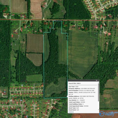 Vacant Land For Sale - 526 Bobo Section Road<br/> Hazel Green, AL 35750