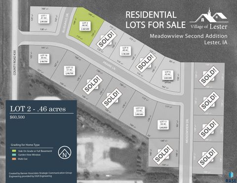 Vacant Land For Sale - 502 Prairie Lane<br/> Lester, IA 51242