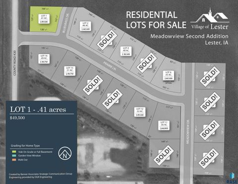 Vacant Land For Sale - 500 Prairie Lane<br/> Lester, IA 51242