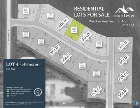 Vacant Land For Sale - 506 Prairie Lane<br/> Lester, IA 51242