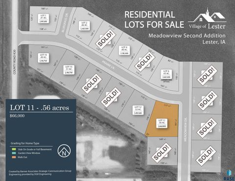 Vacant Land For Sale - 703 Meadowview Drive<br/> Lester, IA 51242