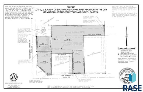 Vacant Land For Sale - TBD Washington Ave Se Avenue<br/> Lake County, Madison, SD 57042