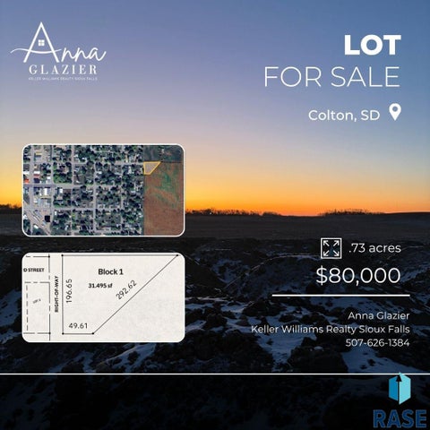 Vacant Land For Sale - E 3rd Street<br/> Colton, SD 57018