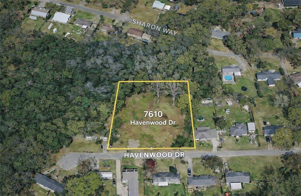 Map / location with property parcel outlined