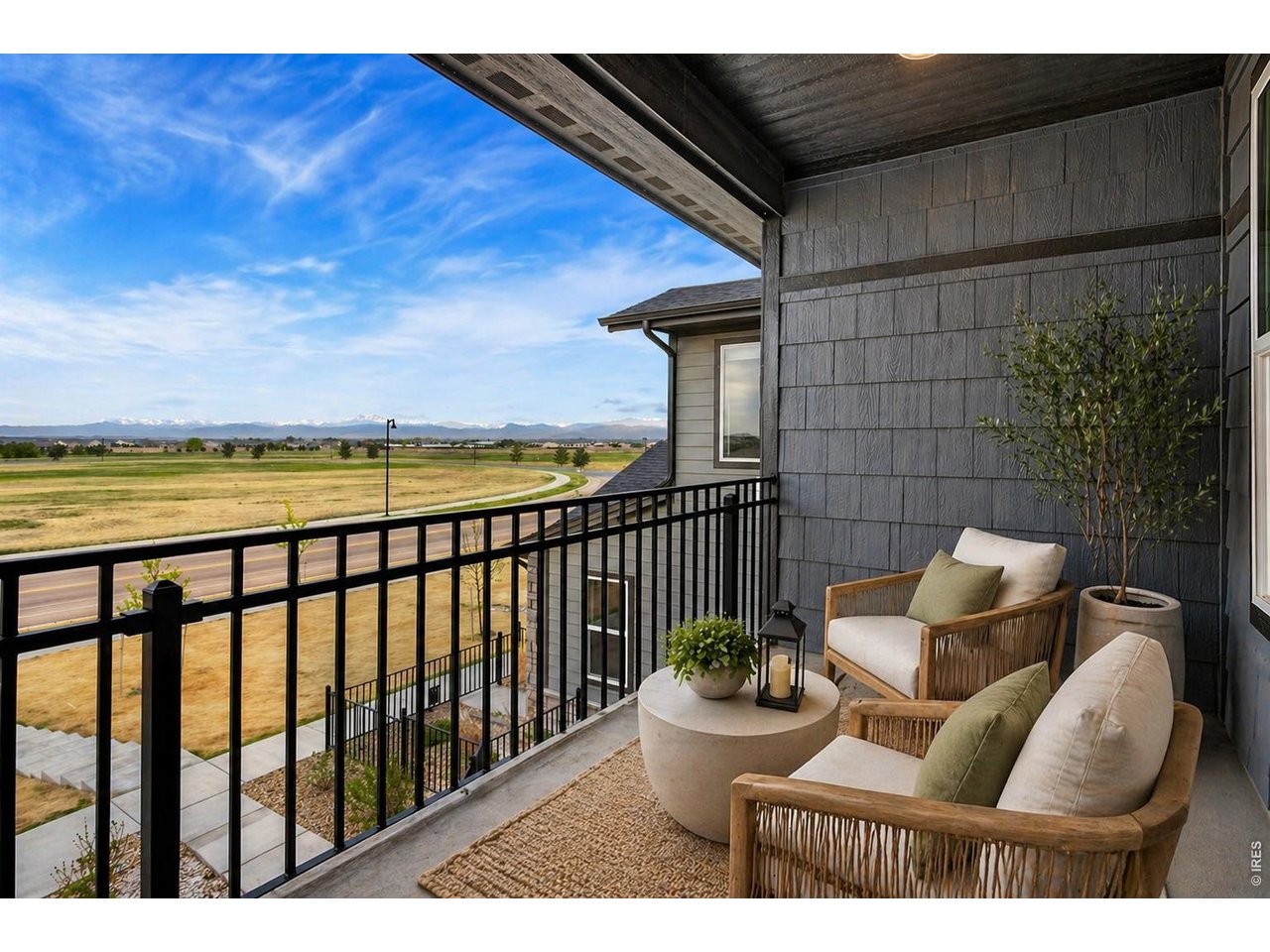 Front of the Property, Enclosed Front Patio Area, South Facing.